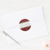Glitzy Red Silver Persoonlijk zegel (Envelop)
