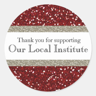 Glitzy Red Silver Persoonlijk zegel