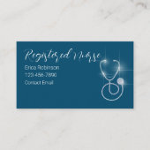 Glitzy Registered Nurse Simple Visitekaartje (Voorkant)
