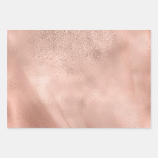 Glitzy Roos Blush Pink Sparkle          Inpakpapier Vel (Voorkant 2)