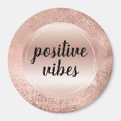 Glitzy Roos Blush Pink Sparkle Magneet (Voorkant)