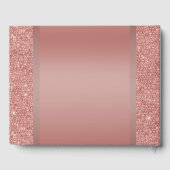 Glitzy Roos Gold Bow & Gem Birthday Party Gastenboek (Achterkant)