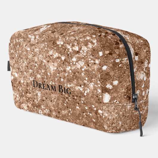 Glitzy Roos Gold Chunky Glitter Toilettasje (Rechterhoek)