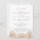 Glitzy Roos Gold I Bachelorette Weekenduitnodiging Kaart (Achterkant)