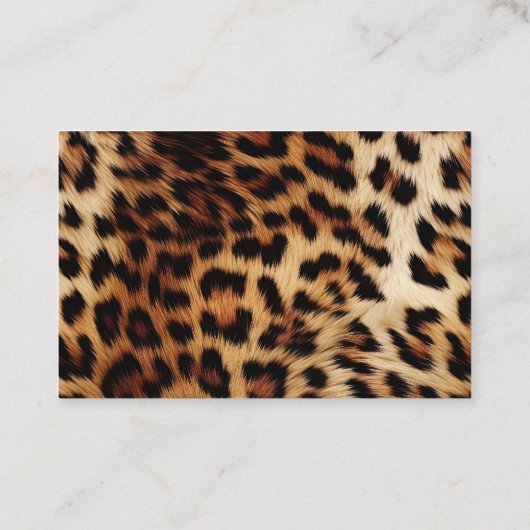Glitzy Roos Goudcrème Bruin Luipaard Visitekaartje (Achterkant)
