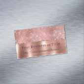 Glitzy Roos Gouden Sparkle Magnetisch Visitekaartje (Voorbeeld)