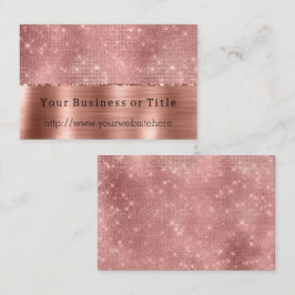 Glitzy Roos Gouden Sparkle Visitekaartje