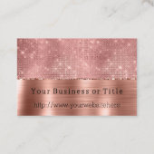 Glitzy Roos Gouden Sparkle Visitekaartje (Voorkant)