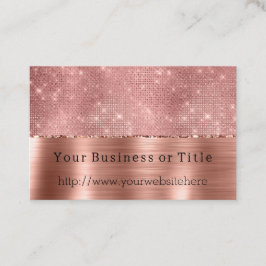 Glitzy Roos Gouden Sparkle Visitekaartje