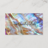 Glitzy Sieraden Thema Abalone Stijl Achtergrond Visitekaartje (Voorkant)
