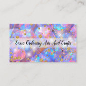 Glitzy Sieraden Visitekaartjes Opale Achtergrond (Voorkant)