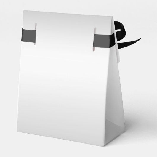 Glitzy Silver & Black 25th Wedding Jubileum Bedankdoosjes (Achterkant)