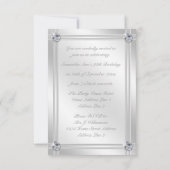 Glitzy Silver en Diamonds kijken naar 90e verjaard Kaart (Achterkant)