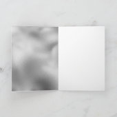 Glitzy Silver Glam Glitter Sparkle Kaart (Binnen)