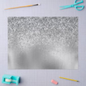 Glitzy Silver Glam Sparkle Glitter Tissuepapier (Craft)