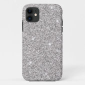 Glitzy Silver Glitter Case-Mate iPhone Case (Achterkant)