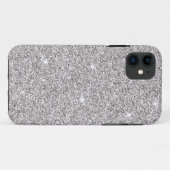 Glitzy Silver Glitter Case-Mate iPhone Case (Achterkant (horizontaal))