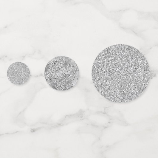 Glitzy Silver Glitter Confetti (Achterkanten)