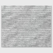 Glitzy Silver Glitter Stripes Cadeaupapier (Vlak)