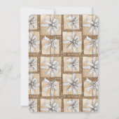 Glitzy Silver White Cupcake Bow Birthday Kaart (Achterkant)