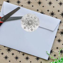 Glitzy Snowflake Kerst stickers