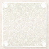 Glitzy Sparkle Gold Glitter Glazen Onderzetter (Achterkant)