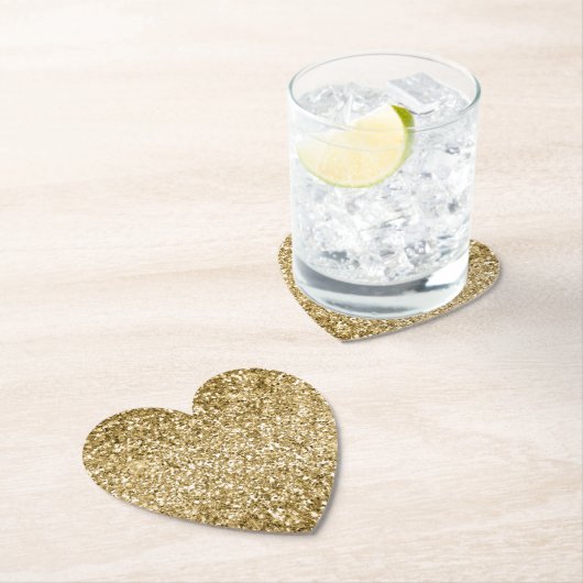 Glitzy Sparkle Gold Glitter           Kartonnen Onderzetters (Insitu)