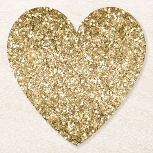 Glitzy Sparkle Gold Glitter Kartonnen Onderzetters (Voorkant)