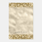 Glitzy Sparkle Gold Glitter       Post-it® Notes (Voorkant)