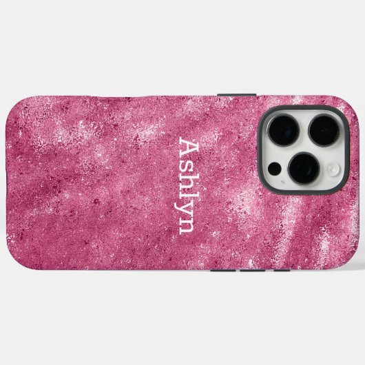 Glitzy Sparkle Pink Case-Mate iPhone Case (Achterkant (horizontaal))