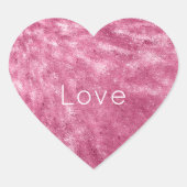 Glitzy Sparkle Pink Hart Sticker (Voorkant)