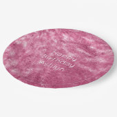 Glitzy Sparkle Roze Verjaardag Papieren Bordje (Gekanteld)