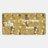 Glitzy Sparkling Happy Any Age Birthday Spandoek (Horizontaal)