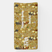 Glitzy Sparkling Happy Any Age Birthday Spandoek (Verticaal)