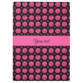 Glitzy Sparkly Hot Pink Buttonnen Klembord (Achterkant)