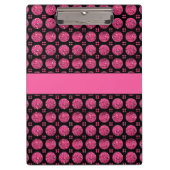 Glitzy Sparkly Hot Pink Buttonnen Klembord (Voorkant)