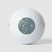 Glitzy Sparkly Silver Glitter Bling Golfballen (Voorkant)