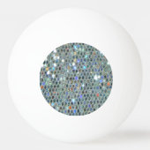 Glitzy Sparkly Silver Glitter Bling Pingpongbal (Voorkant)