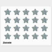 Glitzy Sparkly Silver Glitter Bling Ster Sticker (Vel)
