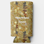 Glitzy Sprakling Any Age Birthday Abstract Pattern Seltzer Blikjeskoeler (Voorkant)