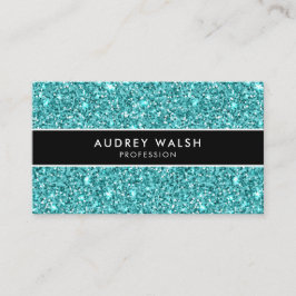 Glitzy Stijlvolle Blauwe GLITTER Striped Visitekaartje