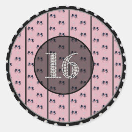 Glitzy Sweet 16 Birthday Stickers