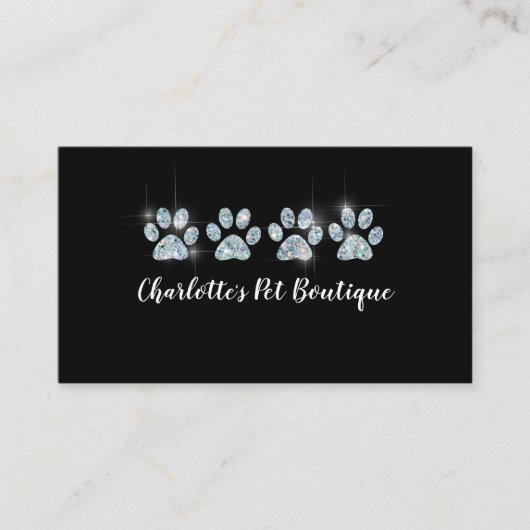 Glitzy Trendy Huisdier Visitekaartjes Ontwerp (Voorkant)