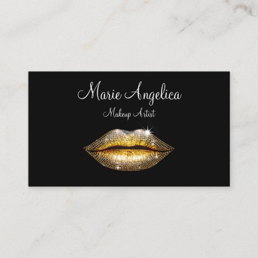 Glitzy Trendy Make-up Mode Visitekaartjes (Voorkant)