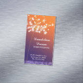 Glitzy Twilight Dandelion Magnetische Visitekaartj Magnetisch Visitekaartje (Voorbeeld)