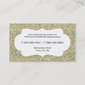 GLITZY VISITEKAARTJE sprankelend glitter bord gold (Achterkant)