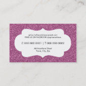 GLITZY VISITEKAARTJE sprankelend glitter roze (Achterkant)