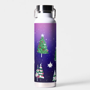 Glitzy waterfles met kerstthema