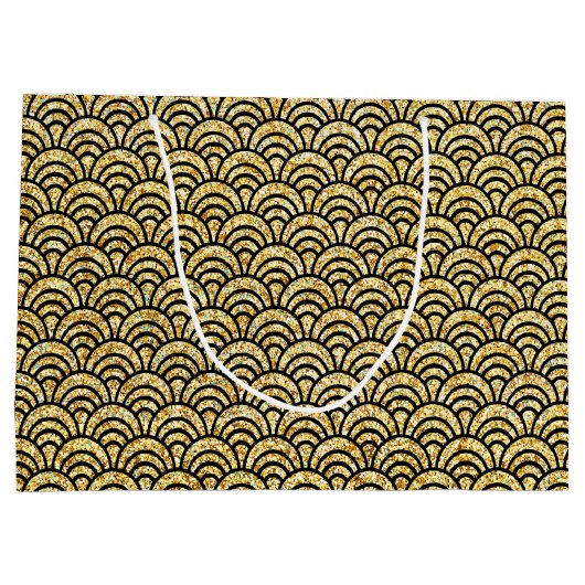 Glitzy white elephant party bag large cadeautasje (Achterkant)