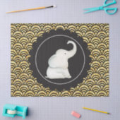 Glitzy white elephant tissuepapier (Craft)